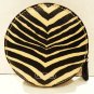 COACH - ANIMAL - ZEBRA - PRINT - KHAKI - BLACK - COIN - PURSE - BRAND NEW - NWT