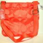 COACH - SIGNATURE - HOT - ORANGE - FILE - BAG - PURSE - LEATHER - NYLON - NEW