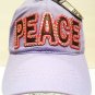 LUCKY - 777 - PEACE - RHINESTONE - LEATHER - LAVENDER - PINK - CAP - HAT - NEW