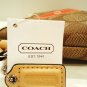 COACH - HORSE - CARRIAGE - SIGNATURE - KHAKI - RED - WRISTLET - NEW - PURSE