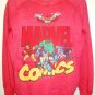 MARVEL - COMICS - RETRO - RED - SWEATSHIRT - MEDIUM - 7/9 - NEW - HULK - THOR
