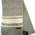 RALPH LAUREN - POLO - STRIPED - MERINO - WOOL - SCARF - BRAND NEW - GRAY - IVORY