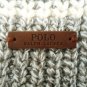 RALPH LAUREN - POLO - STRIPED - MERINO - WOOL - SCARF - BRAND NEW - GRAY - IVORY