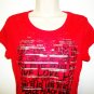 ROCKER GIRL - LOVE & PEACE - RED - HEART - T-SHIRT - XL/XG - 15/17 - BRAND NEW