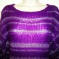 GLIMMER - BY J.J. BASICS - PURPLE - KNITTED - SWEATER - MEDIUM - NEW - MACY'S