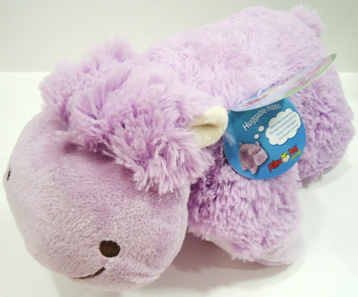 huggable hippo pillow pet