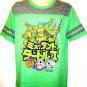 TEENAGE MUTANT NINJA TURTLES - GREEN - GRAY - CARTOON - MEDIUM - T-SHIRT - NEW
