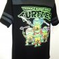 TEENAGE MUTANT NINJA TURTLES - BLACK - GREY - RETRO - MEDIUM - T-SHIRT - NEW