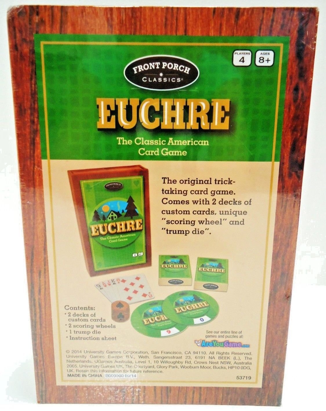 FRONT PORCH CLASSICS EUCHRE VINTAGE CARD GAME BRAND NEW