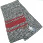 RALPH LAUREN - POLO - STRIPED - MERINO - WOOL - WINTER - SCARF - NEW - CHARCOAL