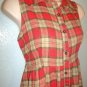 MACY'S - M STYLE LAB - VOGUE - PLAID - RED - BALLET - DRESS - BRAND NEW - SMALL