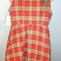 MACY'S - M STYLE LAB - VOGUE - PLAID - RED - BALLET - DRESS - BRAND NEW - SMALL