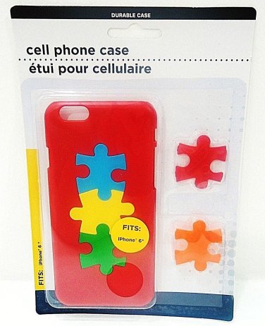APPLE - iPHONE - 6 - RED - JIGSAW - PUZZLE - CELL PHONE - HARD - CASE - NEW