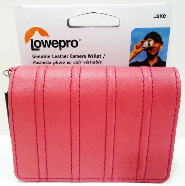 LOWEPRO - UNIVERSAL - PINK - LEATHER - CAMERA - WALLET - WRISTLET - NEW - SONY
