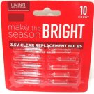 LIVING SOLUTIONS - 10 PK - 3.5V - CLEAR - REPLACEMENT - CHRISTMAS LIGHT - BULBS