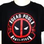 MARVEL - COMICS - DEADPOOL - BLACK - RED - ANTI-HERO - MOVIE - T-SHIRT - L - NEW
