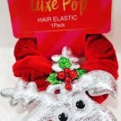 SCUNCI - REINDEER - CHRISTMAS - GIRL'S - HAIR - ELASTIC - SCRUNCHIE - CLIP - NEW