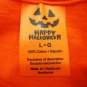 HAPPY HALLOWEEN - GLOW IN THE DARK - ORANGE - TRICK OR TREAT - L - TEE - NEW