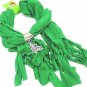 HOME ELEMENTS - WOMEN'S - CHRISTMAS - TREE - CHARM - SCARF - GREEN - BRAND NEW
