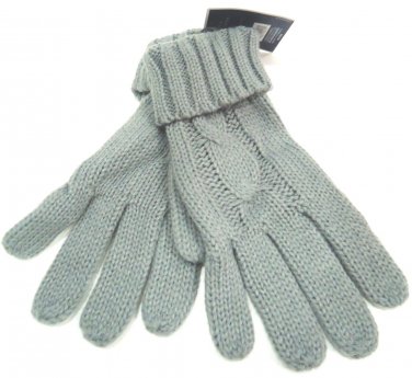 WEST LOOP - WOMEN'S - GRAY - STONE - CABLE - KNIT - WINTER - GLOVES - BRAND NEW