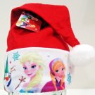 DISNEY - FROZEN - 17" - CHRISTMAS - ANNA - ELSA - RED - SANTA - HAT - CAP - NEW
