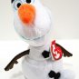 DISNEY - FROZEN - TY - SPARKLE - BEANIE - BABIES - OLAF - 7" - PLUSH - BRAND NEW