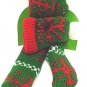HOME ELEMENTS - WINE - BOTTLE - HOLIDAY - KNIT - GREEN - SCARF - HAT - BRAND NEW