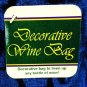 HOME ELEMENTS - BLUE - WINE - BOTTLE - HOLIDAY - CHRISTMAS - VELVET - BAG - NEW
