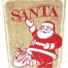 HALLMARK - RUSTIC - VINTAGE - SANTA - CHRISTMAS - BURLAP - WOOD - SIGN - NEW