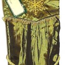 HOME ELEMENTS - OLIVE - WINE - BOTTLE - HOLIDAY - CHRISTMAS - SATIN - BAG - NEW