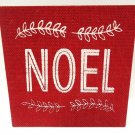 HALLMARK - RUSTIC - VINTAGE - NOEL - CHRISTMAS - BURLAP - WOOD - SIGN - NEW
