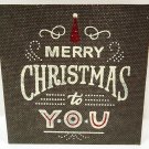HALLMARK - RUSTIC - VINTAGE - MERRY - CHRISTMAS - BURLAP - WOOD - SIGN - NEW