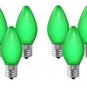 LIVING SOLUTIONS - 4 PK - C9 - GREEN - REPLACEMENT - CHRISTMAS - LIGHT - BULBS