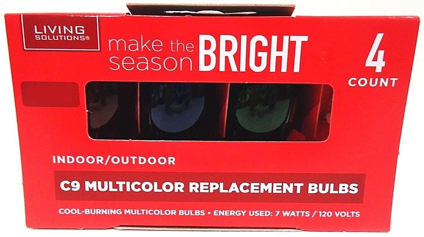 LIVING SOLUTIONS 4 PK C9 MULTICOLOR COOL BURN REPLACEMENT