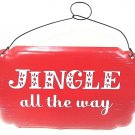 HALLMARK - RED - RUSTIC - CHRISTMAS - METAL - SIGN - JUNGLE ALL THE WAY - NEW
