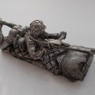 Erotic Girl with machine gun Woman Tin German Soldier Handmade 70 mm miniature