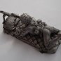 Erotic Girl with machine gun Woman Tin German Soldier Handmade 70 mm miniature