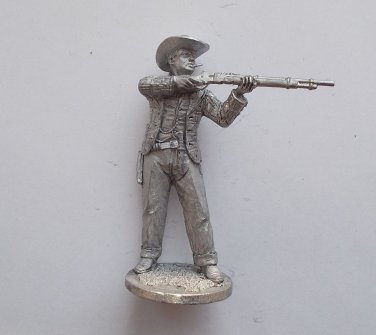 Wild West cowboy with rifle mid 19th century Tin Metal Figure Toy Soldier 64 mm