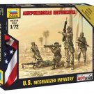 1/72 US Mechanized Infantry 5 Soldiers Snap Fit Model Kit ZVEZDA 7407 hotwar