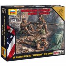 1/72 US Browning Machine-gun with crew Snap Fit Model Kit ZVEZDA 7414 hotwar