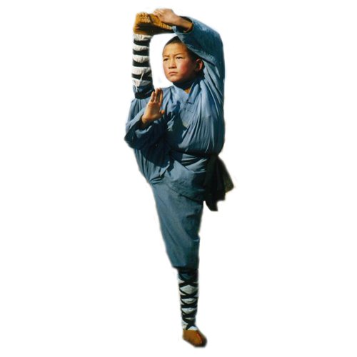 3.1.3.150 Gray/blue Shaolin monk kids uniform