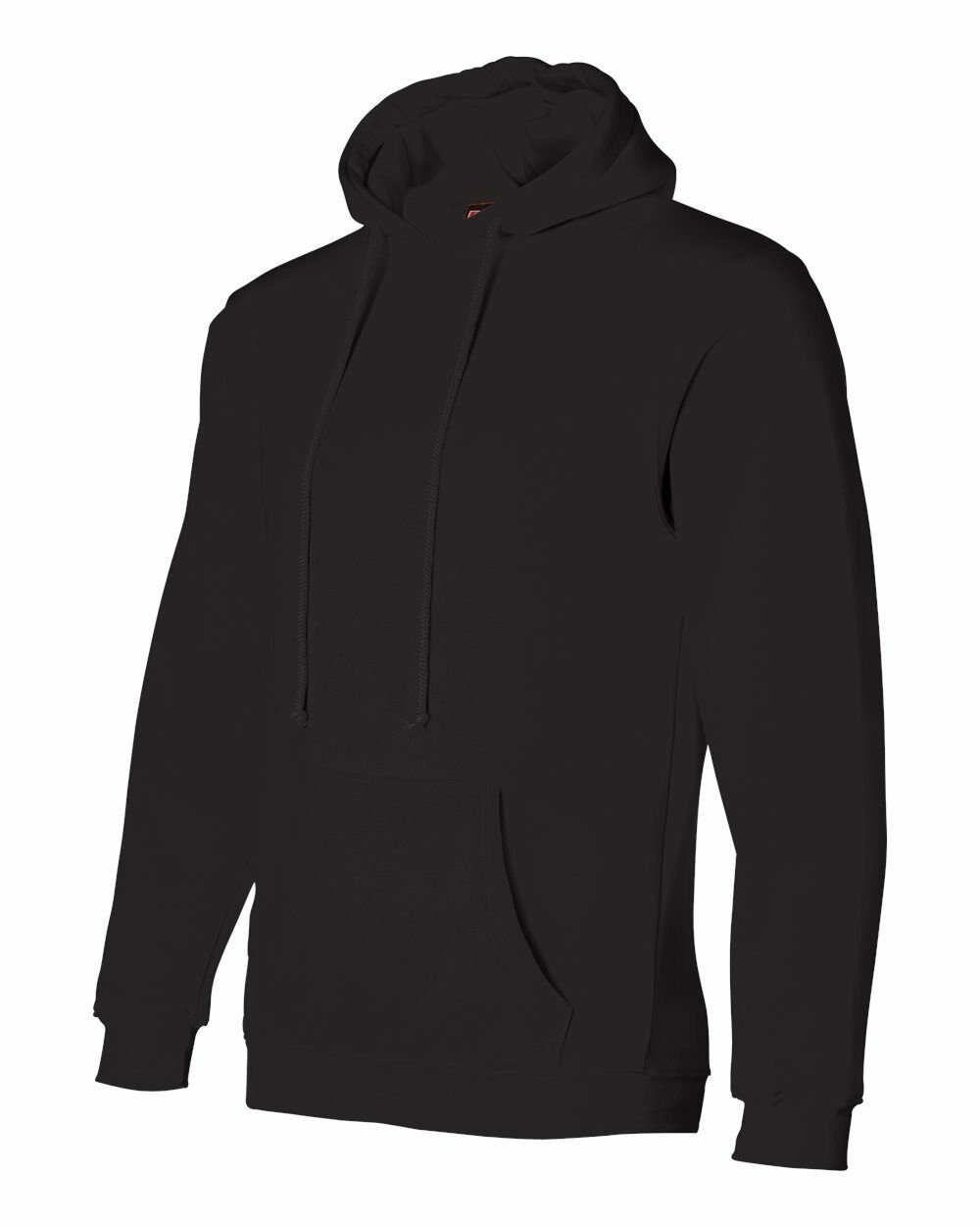 Bayside Mens Blank USA-Made Hooded Sweatshirt 960 Black Size Large