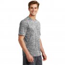 Sport-Tek ST390 Mens T Shirt Posi Charge Electric Heather Gray Black Size Large