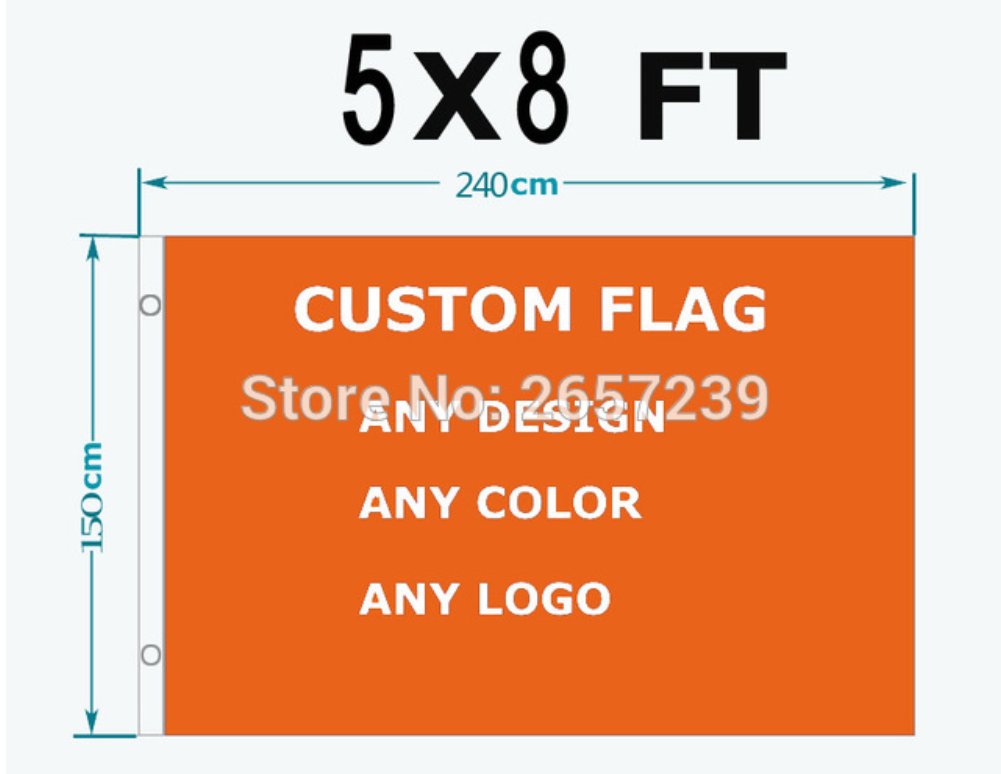 Custom Flag Any Size Brand Company Logo Flag 5X8FT Banner 