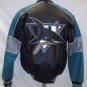 San Jose Sharks Men Small Full-Zip Embroidered Leather Jacket NHL Black