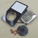 Black Front Faceplate Cover Back Housing Case Black Clickwheel Button for iPod 5th gen Video 60GB