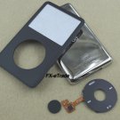 Black Front Faceplate Cover Back Housing Case Clickwheel Button for iPod 6th gen Classic 120GB