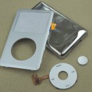 Silver Front Faceplate Cover Back Housing Case White Clickwheel for iPod 6th gen Classic 120GB