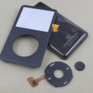 Full Black Front Faceplate Cover Back Housing Case Clickwheel for iPod 7th gen Classic Thin 160GB
