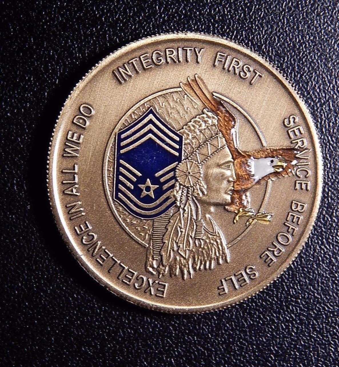 EXCELLENCE INTEGRITY SERVICE OUTSTANDING PERFORMANCE CHALLENGE COIN!  OO122DHS1